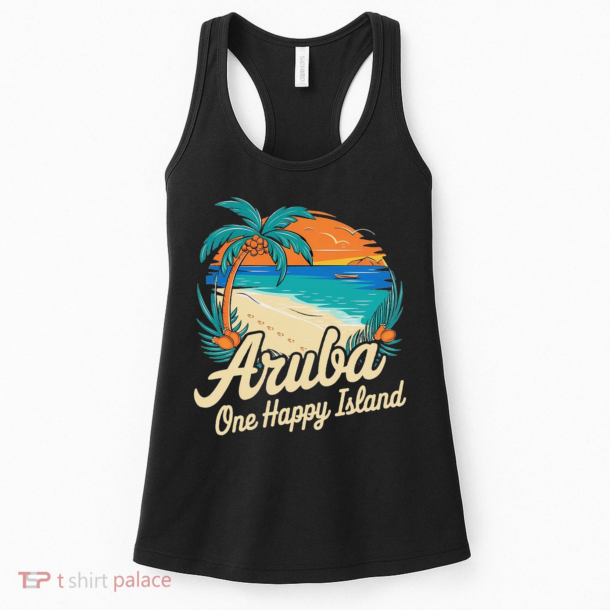 Aruba One Happy Island Souvenir Women's Tank Top