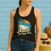 Aruba One Happy Island Souvenir Women's Tank Top thumb 2