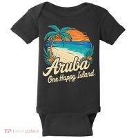 Aruba One Happy Island Souvenir Baby Bodysuit thumb 0