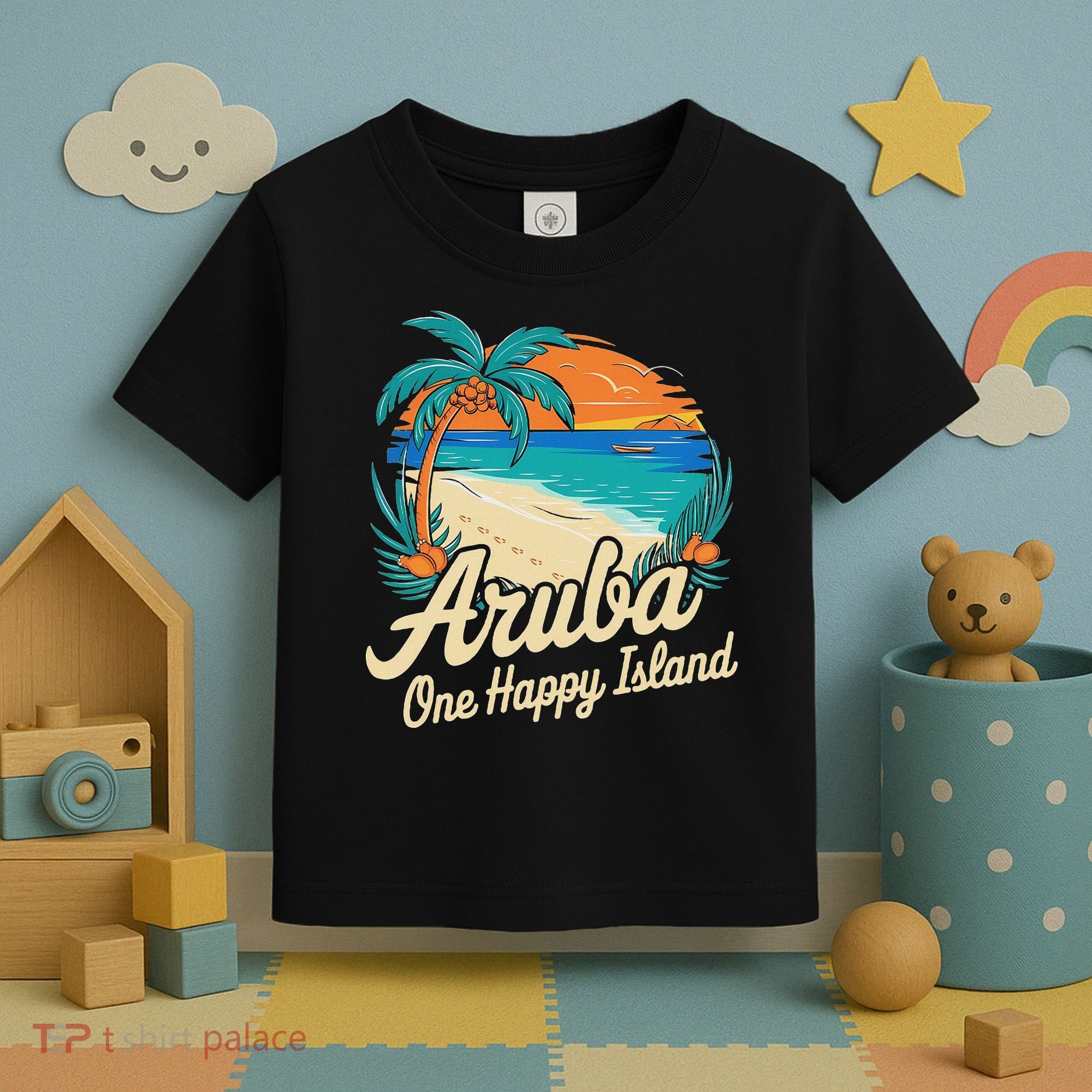 Aruba One Happy Island Souvenir Toddler T-Shirt