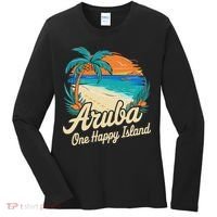 Aruba One Happy Island Souvenir Women's Long Sleeve Shirt thumb 0