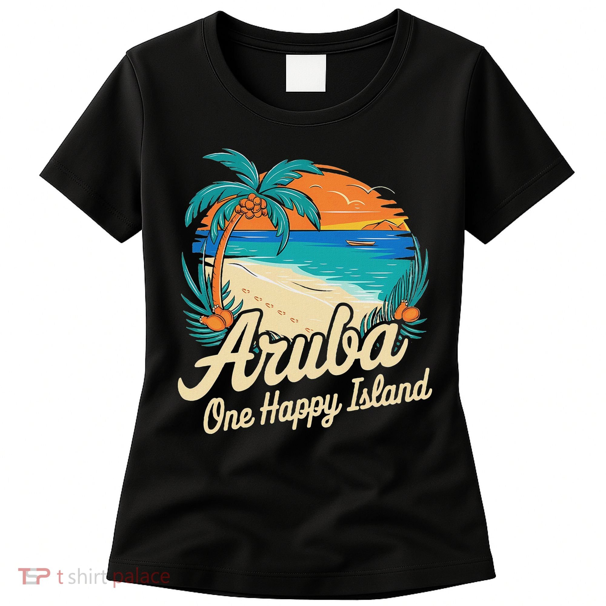 Aruba One Happy Island Souvenir Women's T-Shirt