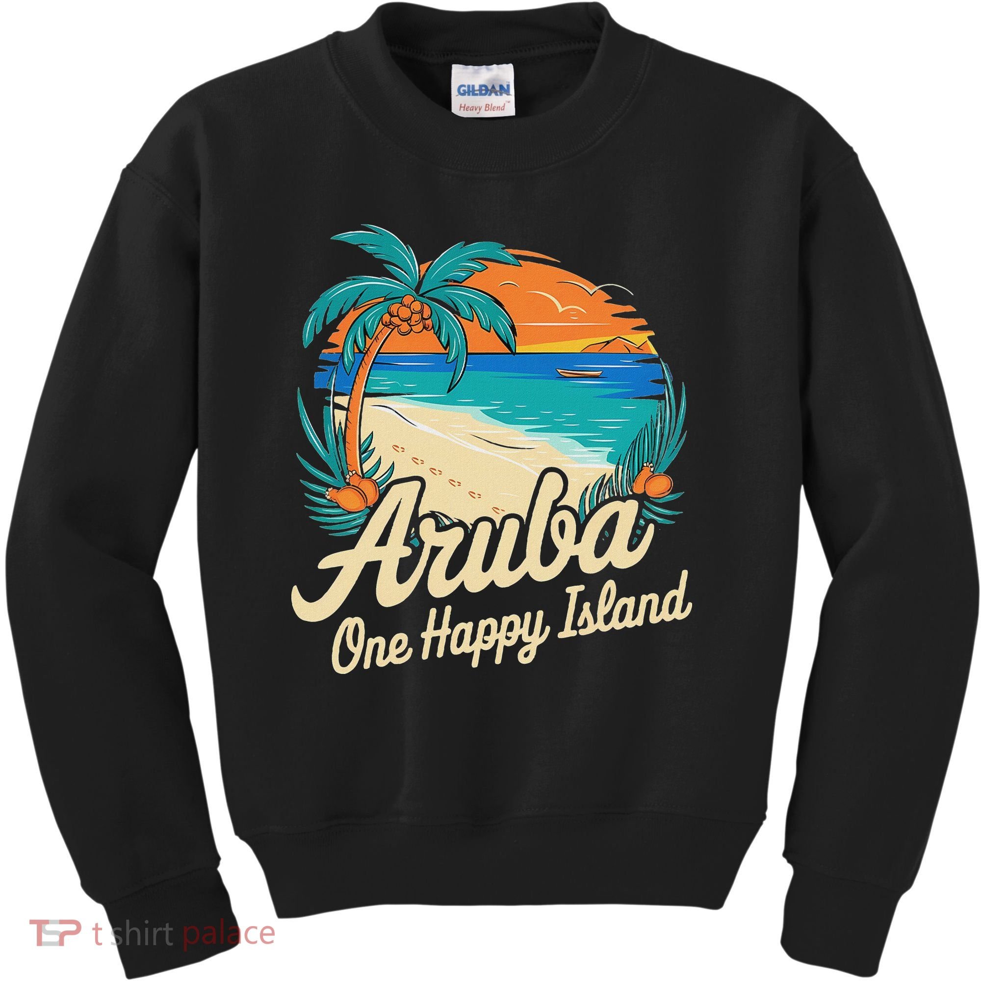Aruba One Happy Island Souvenir Kids Sweatshirt