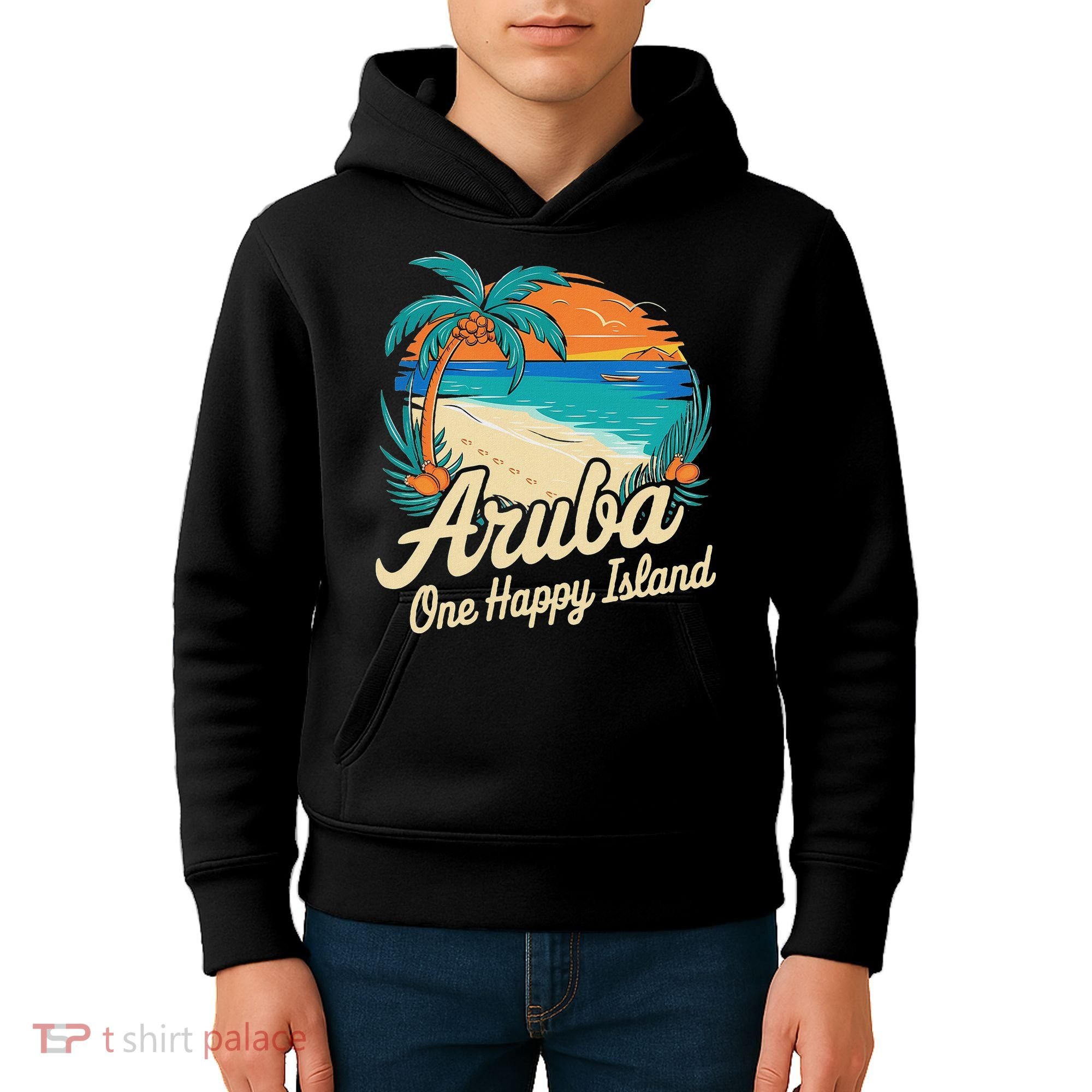 Aruba One Happy Island Souvenir Kids Hoodie