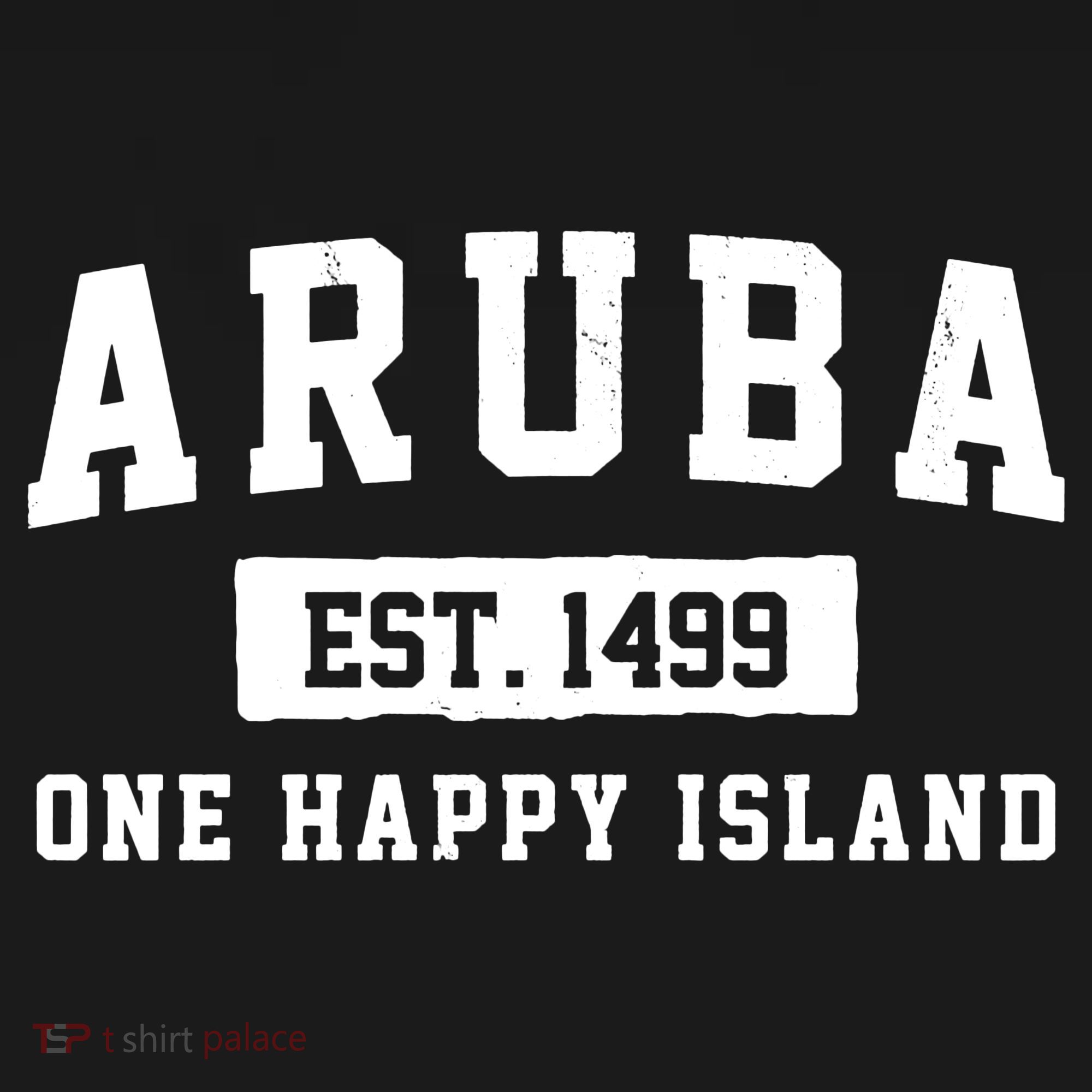Aruba One Happy Island 1499 Vintage T-Shirt