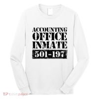 Accounting Office Inmate Jail Halloween Costume Accountant Long Sleeve Shirt thumb 0