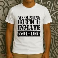 Accounting Office Inmate Jail Halloween Costume Accountant T-Shirt thumb 3