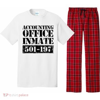 Accounting Office Inmate Jail Halloween Costume Accountant Pajama Set