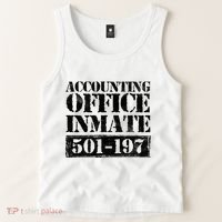 Accounting Office Inmate Jail Halloween Costume Accountant Tank Top thumb 2