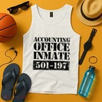 Accounting Office Inmate Jail Halloween Costume Accountant Tank Top thumb 4