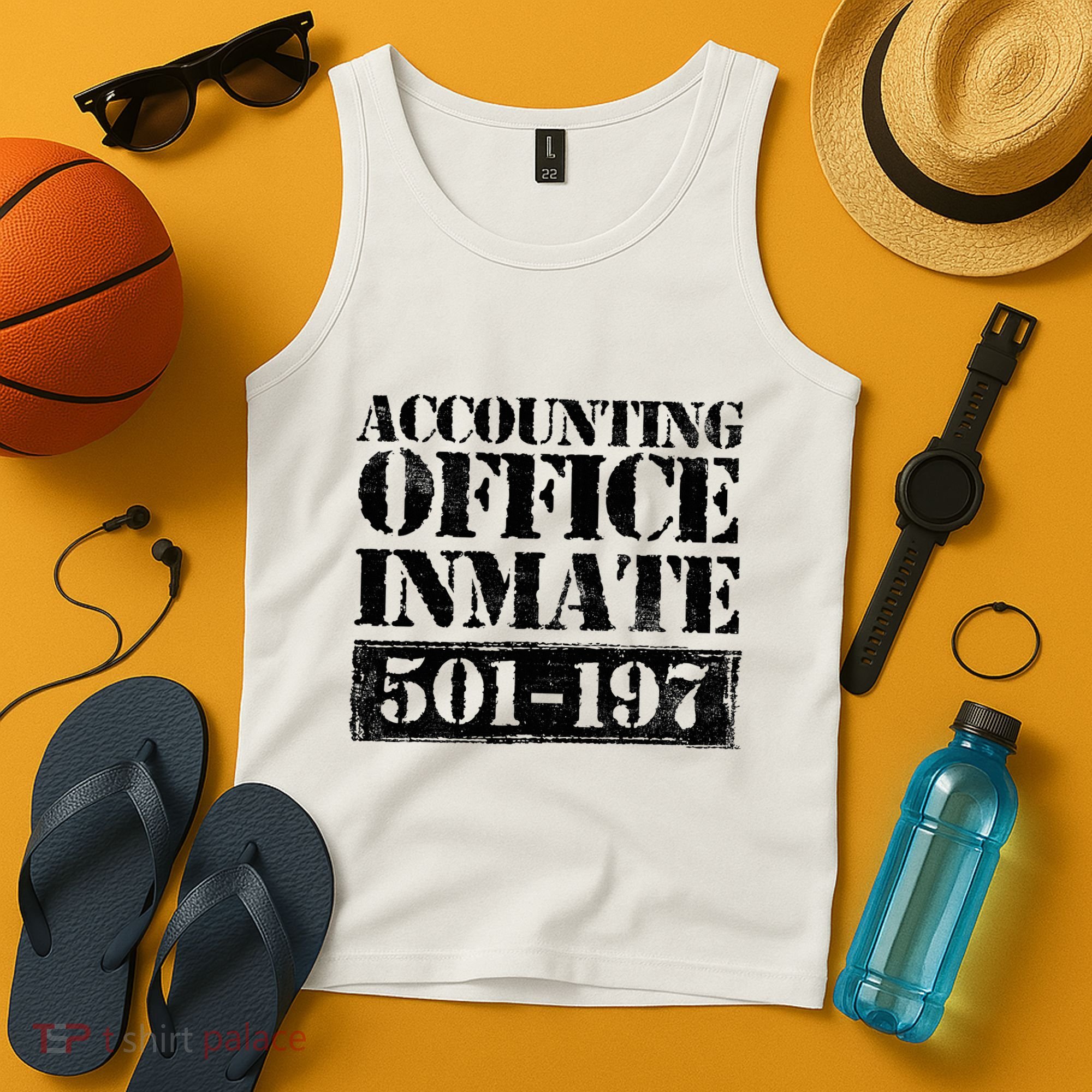 Accounting Office Inmate Jail Halloween Costume Accountant Tank Top