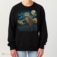 An Owl In The Night Forest Painting Women's Sweatshirt thumb 0