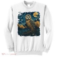 An Owl In The Night Forest Painting Sweatshirt thumb 0