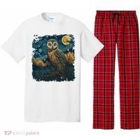 An Owl In The Night Forest Painting Pajama Set thumb 0