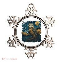 An Owl In The Night Forest Painting Ornament thumb 0
