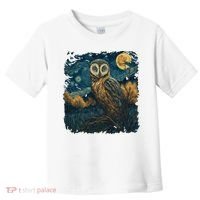 An Owl In The Night Forest Painting Toddler T-Shirt thumb 0