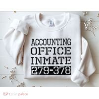 Accounting Office Inmate Novelty Prison Jail Halloween Sweatshirt thumb 2