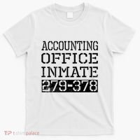 Accounting Office Inmate Novelty Prison Jail Halloween T-Shirt thumb 0