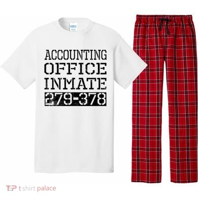 Accounting Office Inmate Novelty Prison Jail Halloween Pajama Set