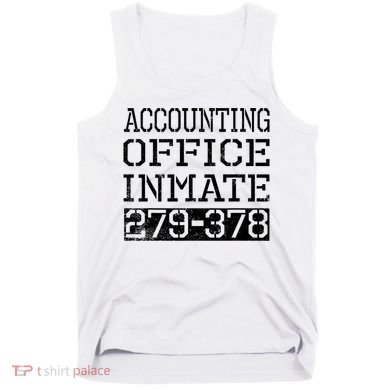 Accounting Office Inmate Novelty Prison Jail Halloween Tank Top