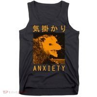 Anxiety Opossum Japanese Tank Top thumb 0