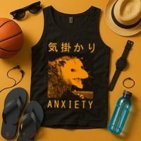 Anxiety Opossum Japanese Tank Top thumb 4