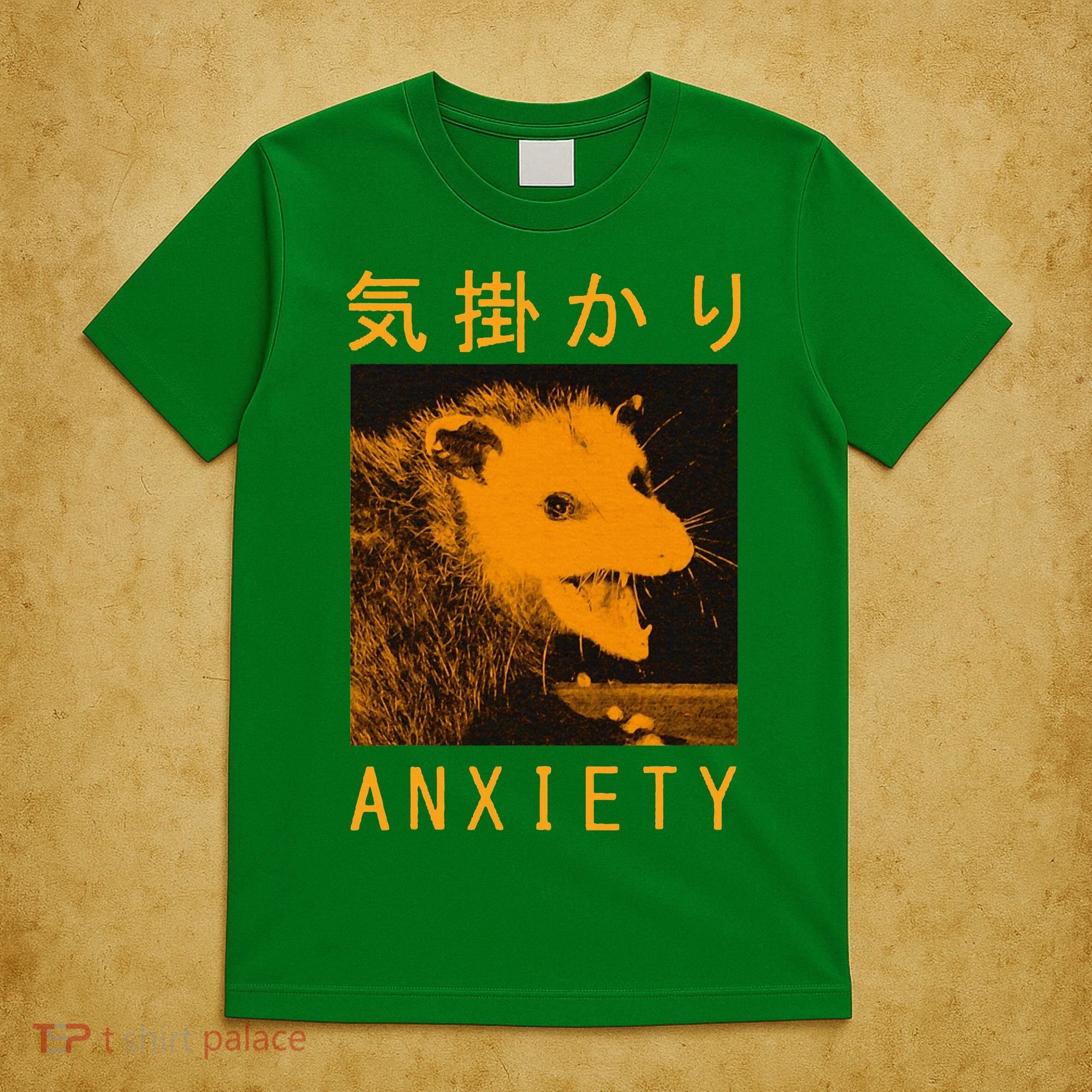 Anxiety Opossum Japanese T-Shirt