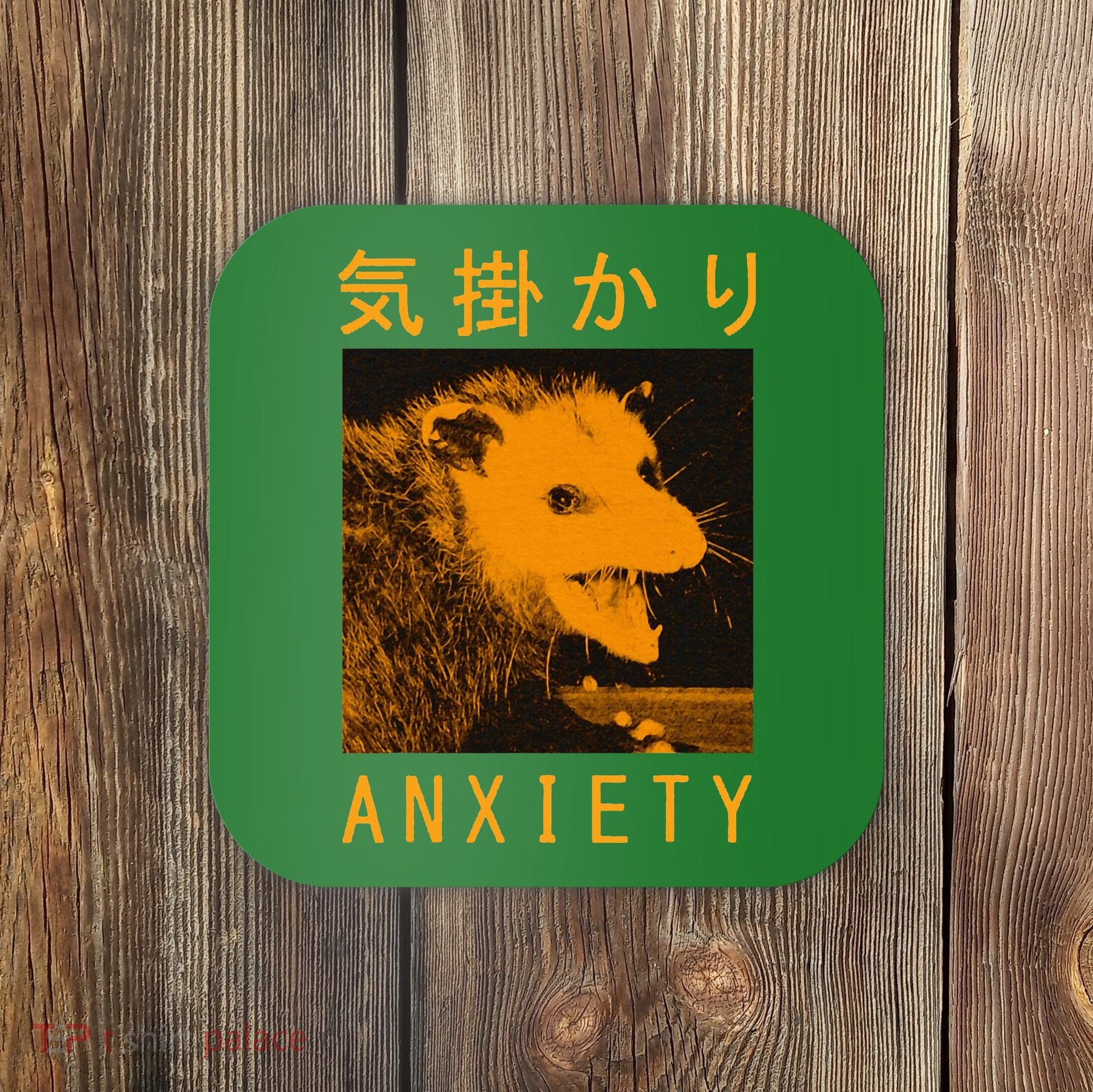 Anxiety Opossum Japanese Coaster