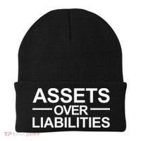 Assets Over Liabilities Accountant Inspirational Success Gift Beanie thumb 0