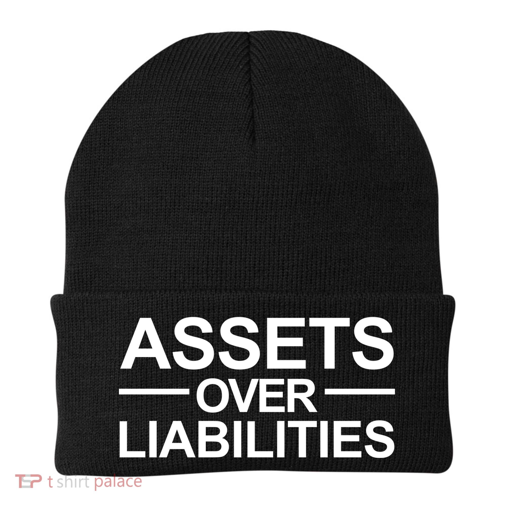 Assets Over Liabilities Accountant Inspirational Success Gift Beanie