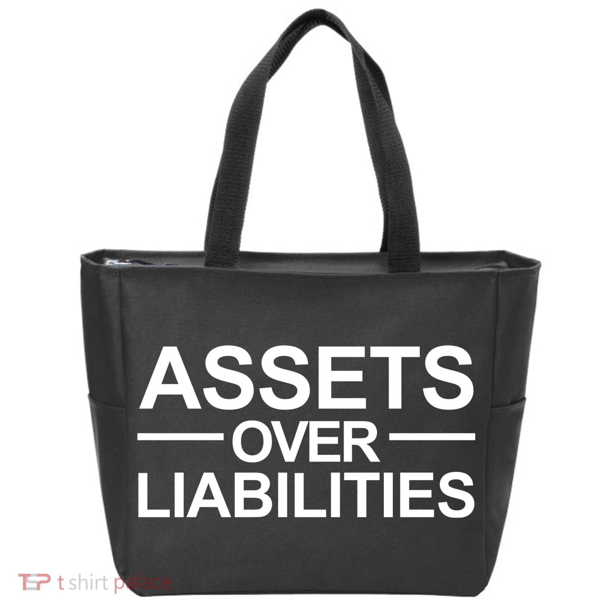 Assets Over Liabilities Accountant Inspirational Success Gift Tote Bag
