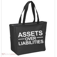 Assets Over Liabilities Accountant Inspirational Success Gift Tote Bag thumb 2