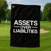 Assets Over Liabilities Accountant Golf Towel thumb 1