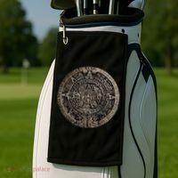 Aztec Or Mayan Calendar Maya Golf Towel thumb 2