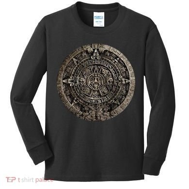 Aztec Or Mayan Calendar Maya Kids Long Sleeve Shirt