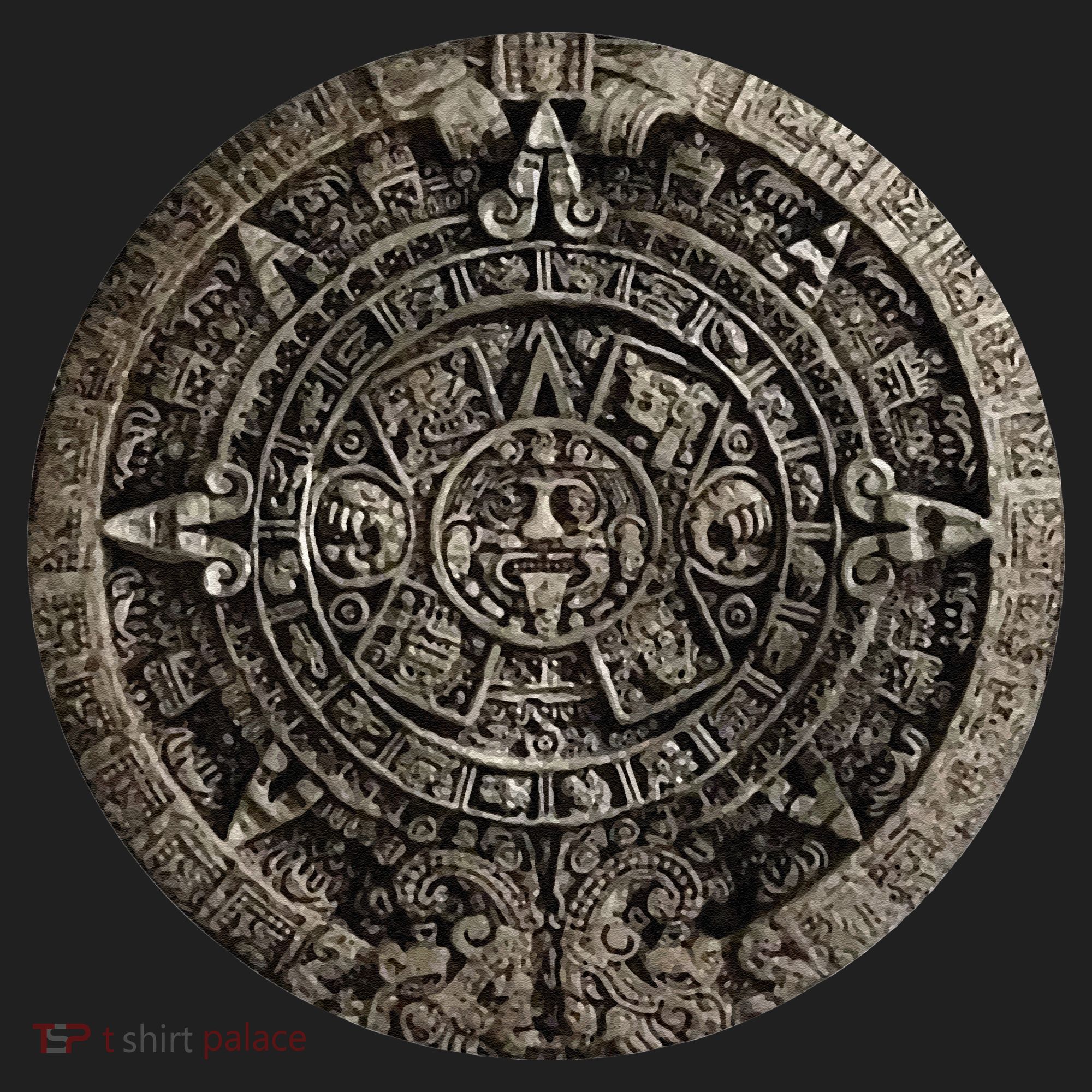 Aztec Or Mayan Calendar Maya Men Women Kids Golf Towel
