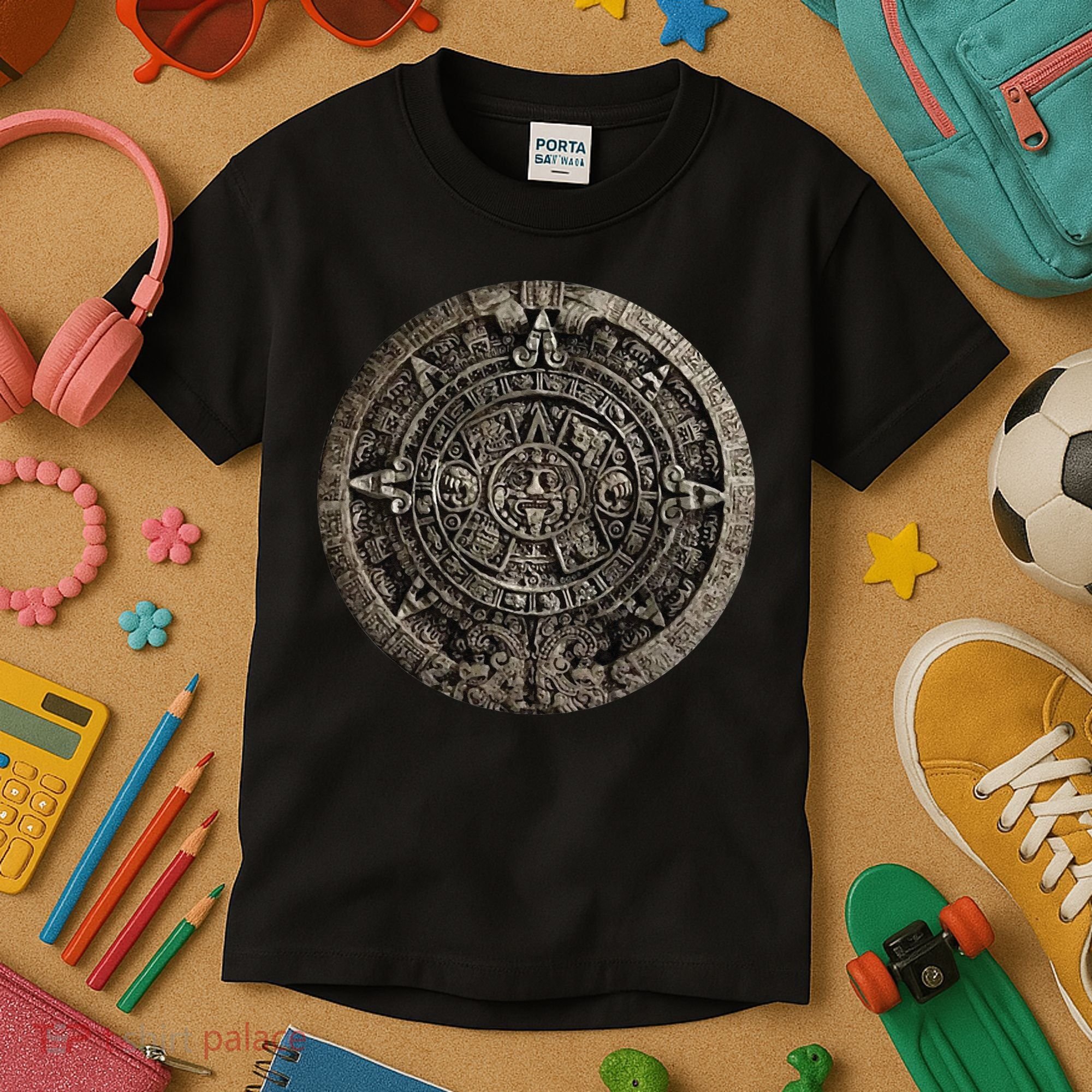Aztec Or Mayan Calendar Maya Men Women Kids Kids T-Shirt