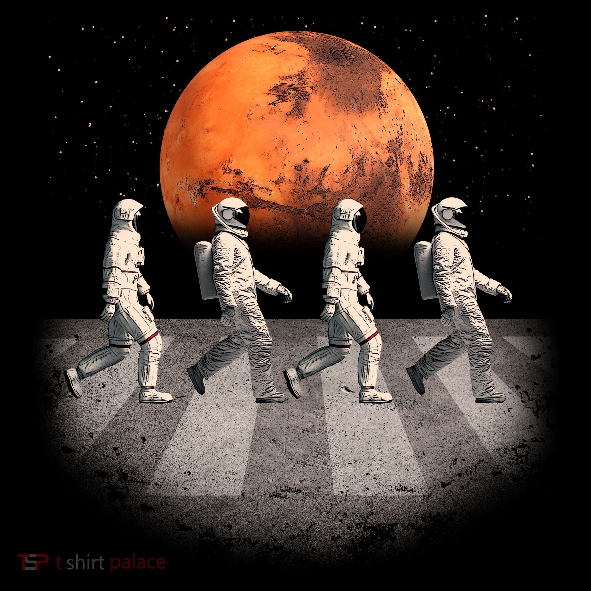 Astronauts Occupy Mars Crosswalk Doggie Tank