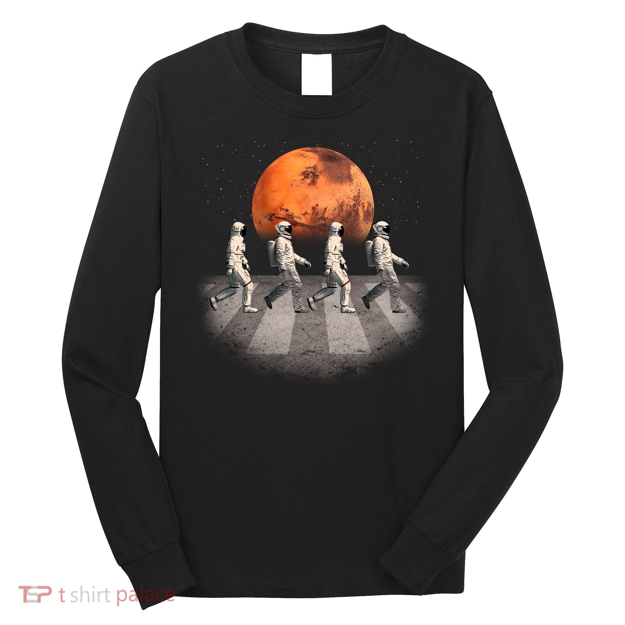 Astronauts Occupy Mars Crosswalk Long Sleeve Shirt
