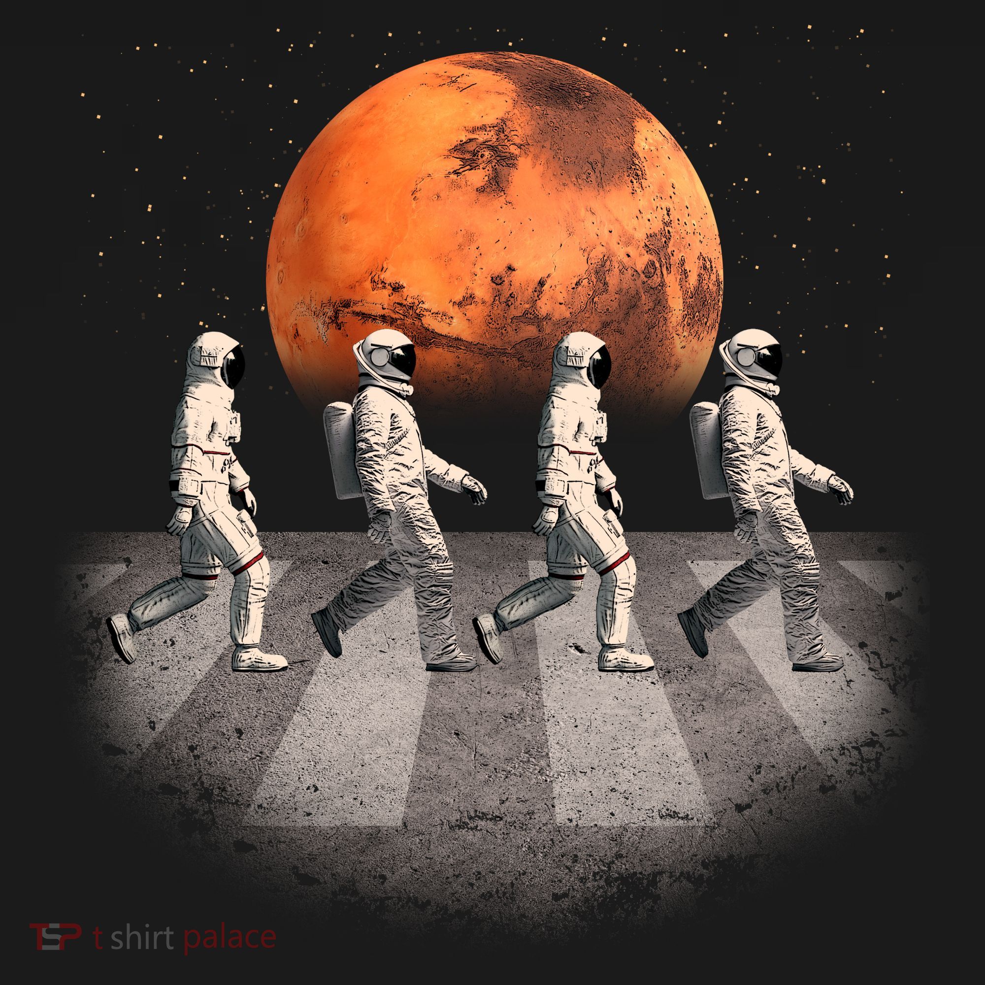 Astronauts Occupy Mars Crosswalk Pajama Set