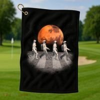 Astronauts Occupy Mars Crosswalk Golf Towel thumb 1