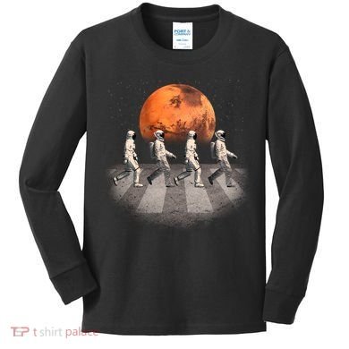 Astronauts Occupy Mars Crosswalk Kids Long Sleeve Shirt
