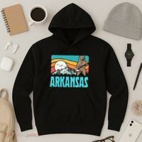 Arkansas Ozark Mountains Bluegrass Banjo Bear Hoodie thumb 3
