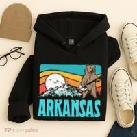 Arkansas Ozark Mountains Bluegrass Banjo Bear Hoodie thumb 4