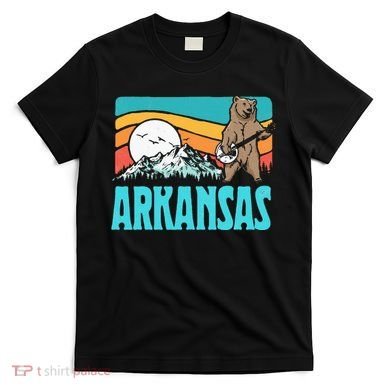 Arkansas Ozark Mountains Bluegrass Banjo Bear T-Shirt