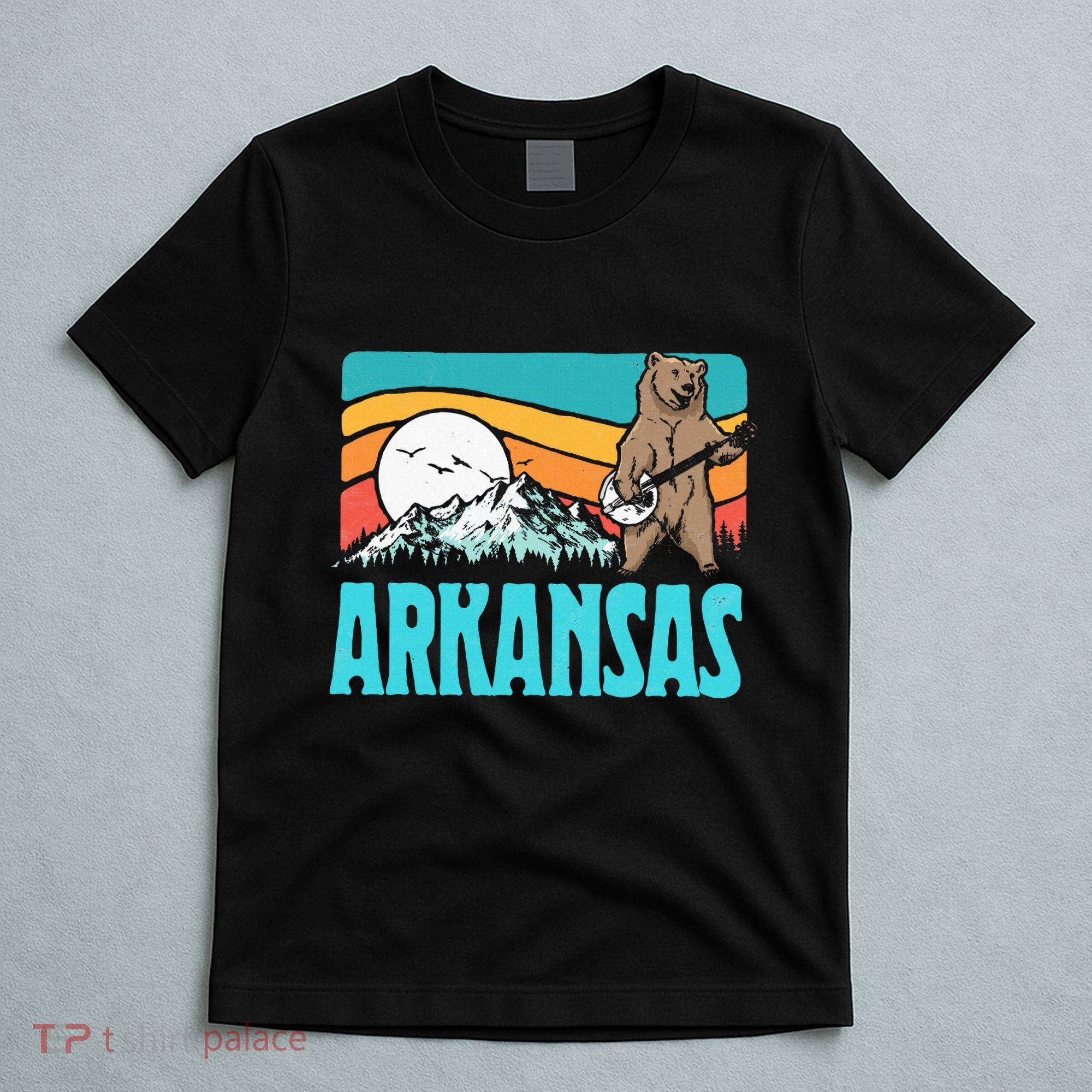 Arkansas Ozark Mountains Bluegrass Banjo Bear T-Shirt