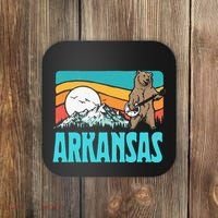 Arkansas Ozark Mountains Bluegrass Banjo Bear Coaster thumb 0