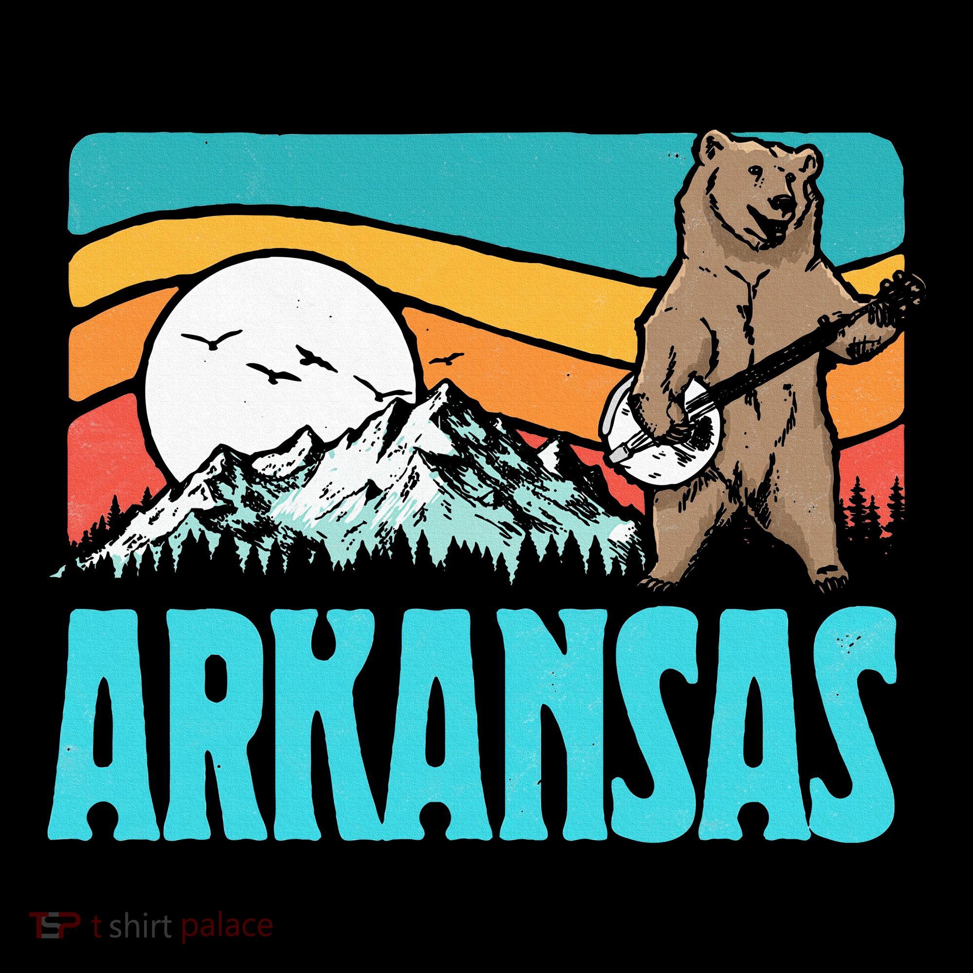 Arkansas Ozark Mountains Bluegrass Banjo Bear Women's Hoodie