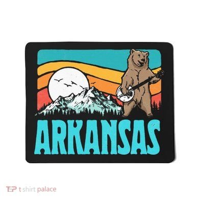 Arkansas Ozark Mountains Bluegrass Banjo Bear Mousepad