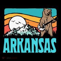 Arkansas Ozark Mountains Bluegrass Banjo Bear Mousepad thumb 1